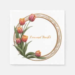 Tulip Tango Wedding Paper Plates Napkins