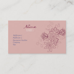 Tulip Tattoo Business Cards (Rose)