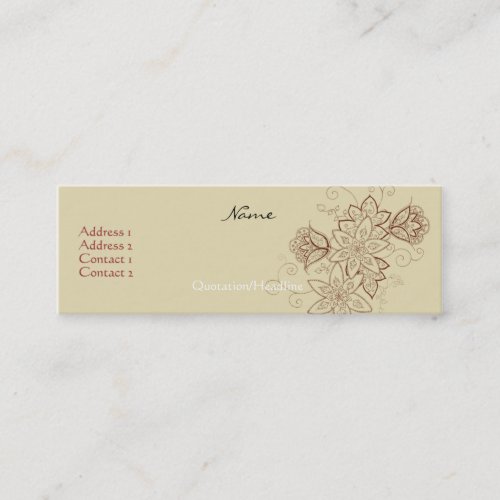 Tulip Tattoo Profile Cards (Sand) Business Card Templates