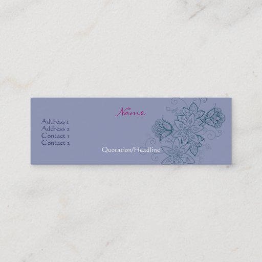 Customizable Tulip Tattoo Slim Profile Cards (Dusk) Business Cards