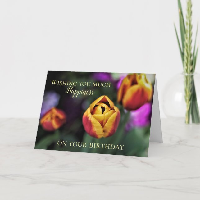 Tulip Time Birthday Card (Front)