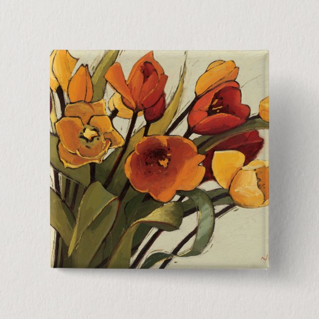 Tulip Time Pinback Button (Front)