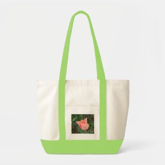 Tulip Tote with Green Handles bag