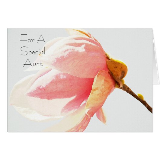Tulip Tree Flower Special Aunt Cards (Front Horizontal)