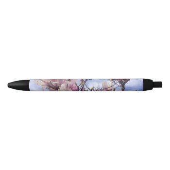 Tulip Tree Flowers. Magnolia Soulangeana Black Ink Pen by InkWorks at Zazzle