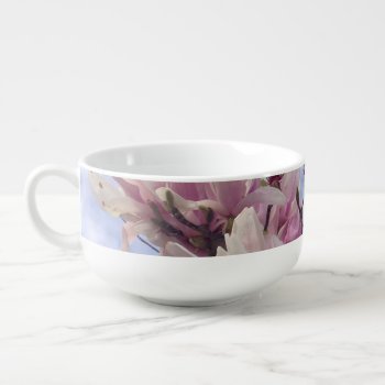 Tulip Tree Flowers. Magnolia Soulangeana Soup Mug by InkWorks at Zazzle