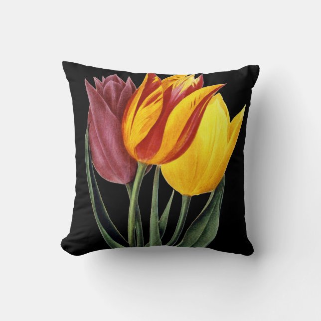 Tulip (Tulipa Gesneriana) Throw Pillow (Front)