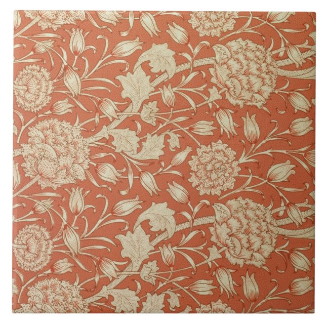 Tulip wallpaper design, 1875 ceramic tile (Front)