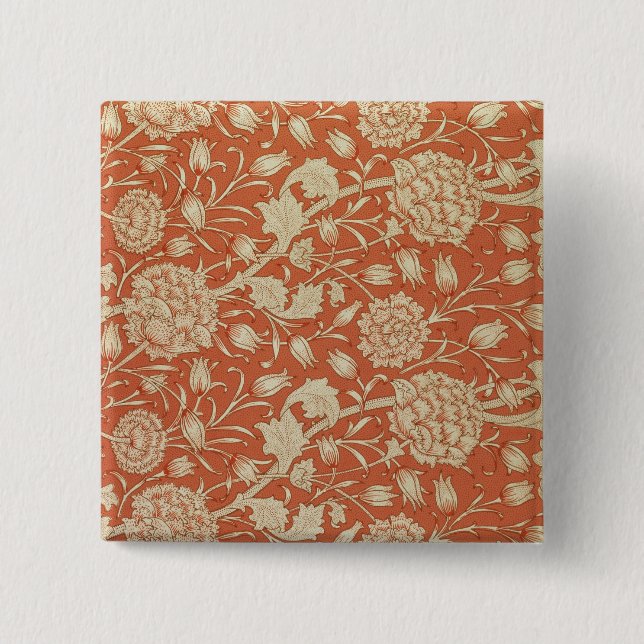Tulip wallpaper design, 1875 pinback button (Front)