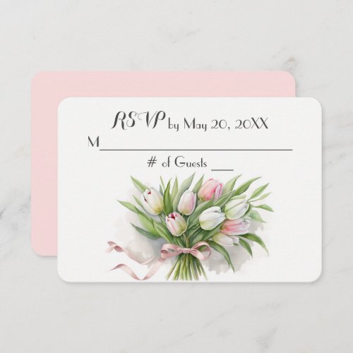 Tulip Wedding Bouquet RSVP