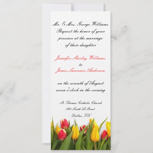 Tulip Wedding Invitation