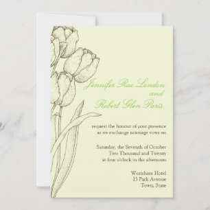 Tulip Wedding Invitations Flower Design Floral