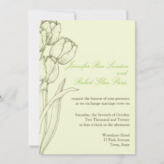 Tulip Wedding Invitations Flower Design Floral