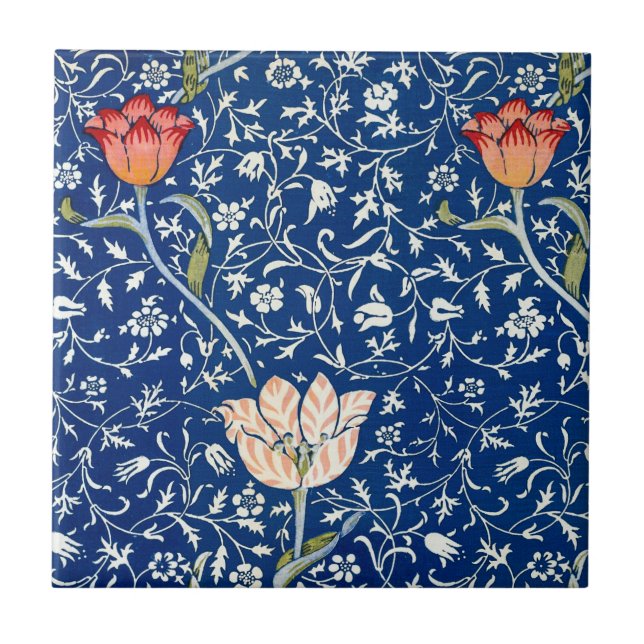 Tulip, William Morris Ceramic Tile (Front)