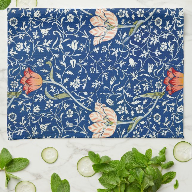 Tulip, William Morris Kitchen Towel (Folded)