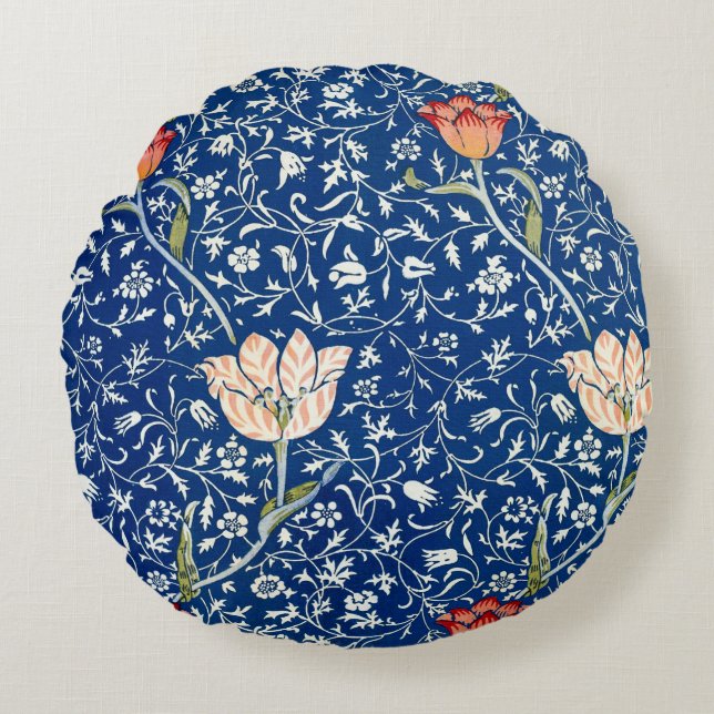 Tulip, William Morris Round Pillow (Front)