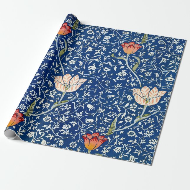 Tulip, William Morris Wrapping Paper (Unrolled)