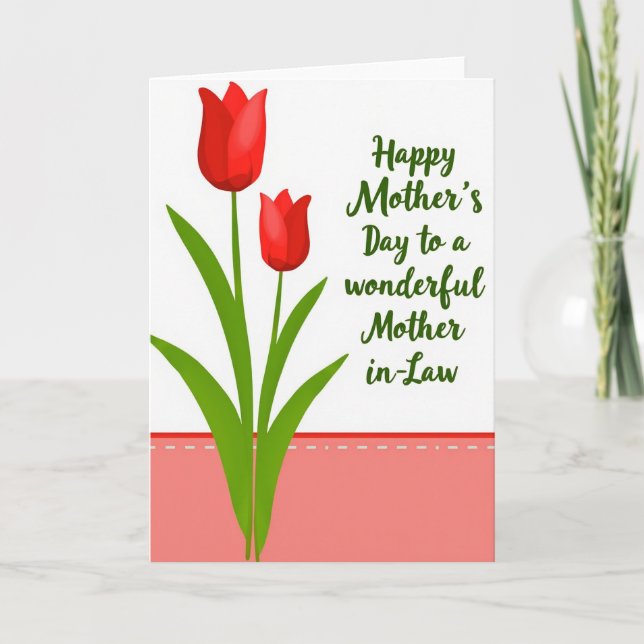 Tulip Wonderful Mothers Day Card (Front)