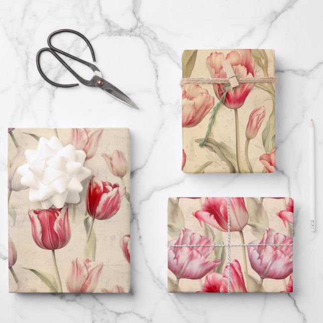 Tulip wrapping paper (Front)