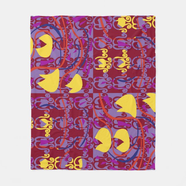 Tulipbulbs Cupflowers Fleece Blanket (Front)