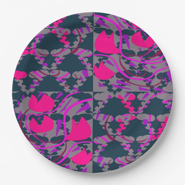 Tulipbulbs Roses Paper Plates (Front)