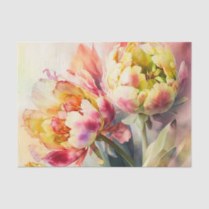 TULIPMANIA 6/6 matching set of decoupage papers Tissue Paper