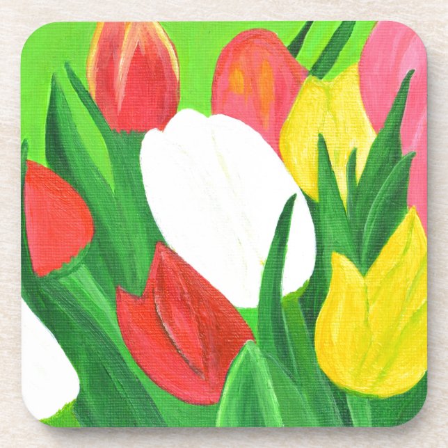 Tulips2 Beverage Coaster (Front)