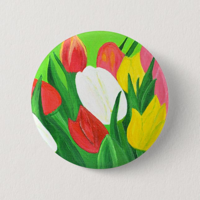 Tulips2 Pinback Button (Front)