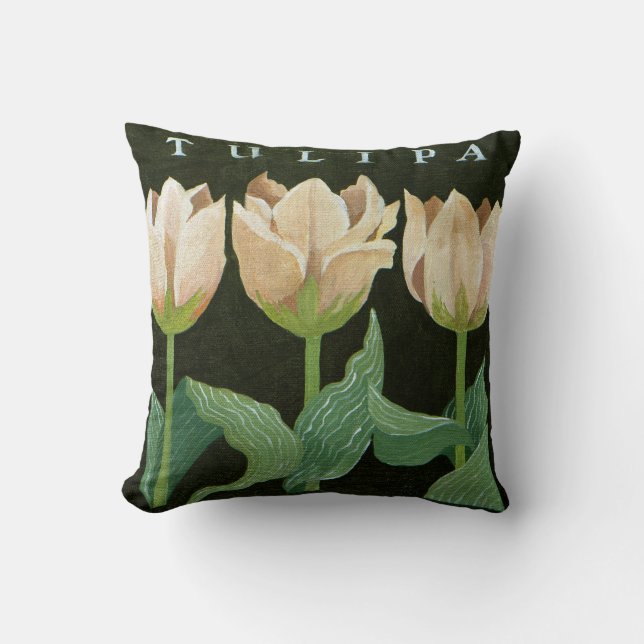 Tulips 2013 throw pillow (Front)