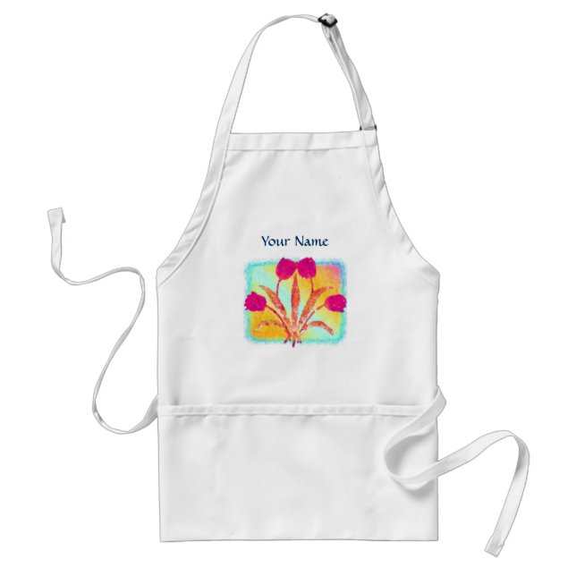 Tulips Adult Apron (Front)