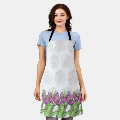 Tulips All_Over Print Apron