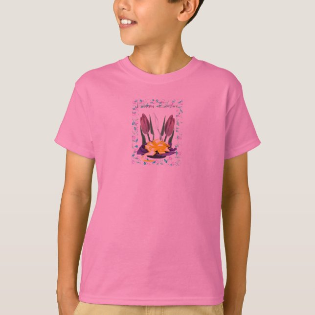 Tulips and Bow - T-Shirt (Front)