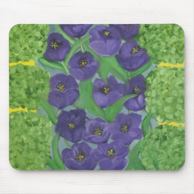 Tulips and Boxwood Mouse Pad (Front)