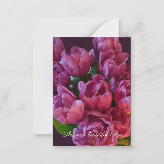 Tulips and custom+text Mother's day Note Card (Front)