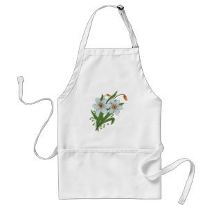 Tulips and Daffodils Flowers Adult Apron