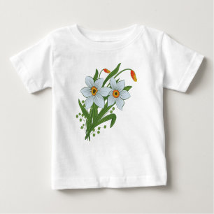 Tulips and Daffodils Flowers Baby T-Shirt