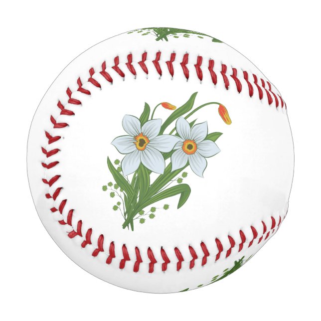 Tulips and Daffodils Flowers Baseball (Front Left)