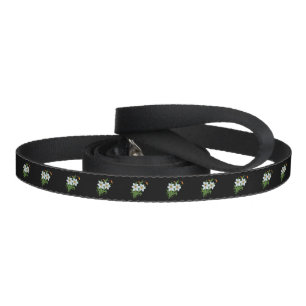 Tulips and Daffodils Flowers Black Background Pet Leash