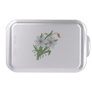 Tulips and Daffodils Flowers Cake Pan
