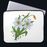 Tulips and Daffodils Flowers Laptop Sleeve<br><div class="desc">Beautiful bouquet of brightly colorful spring flowers,  yellow tulips and white daffodils.</div>