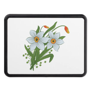 Tulips and Daffodils Flowers Tow Hitch Cover
