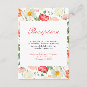 Tulips and Daffodils Spring Wedding Enclosure Card