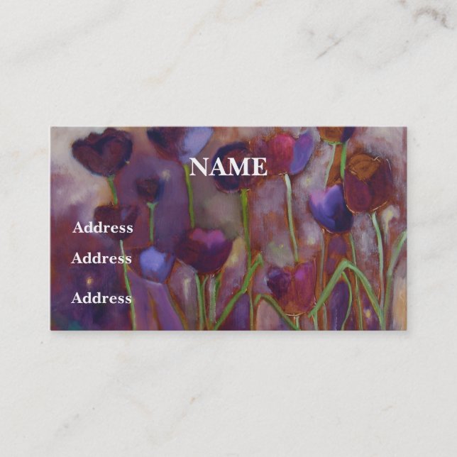 "Tulips And Fireflies" -  Business Cards (Front)