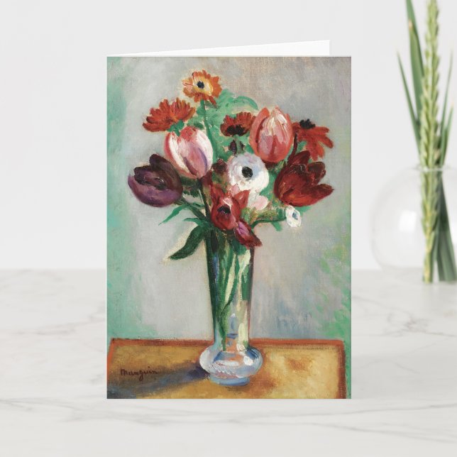 Tulips and Ranunculus | Henri Manguin Card (Front)