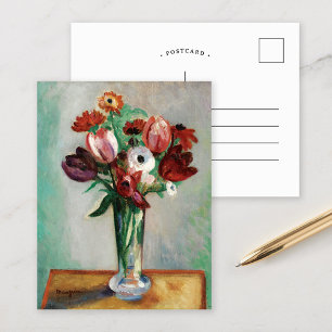 Tulips and Ranunculus Henri Manguin Postcard