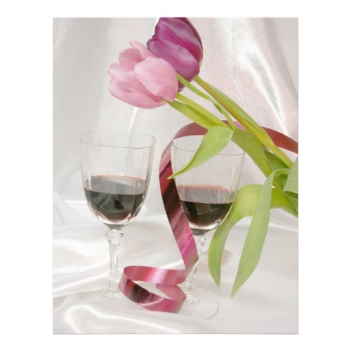 tulips and red wine flyer