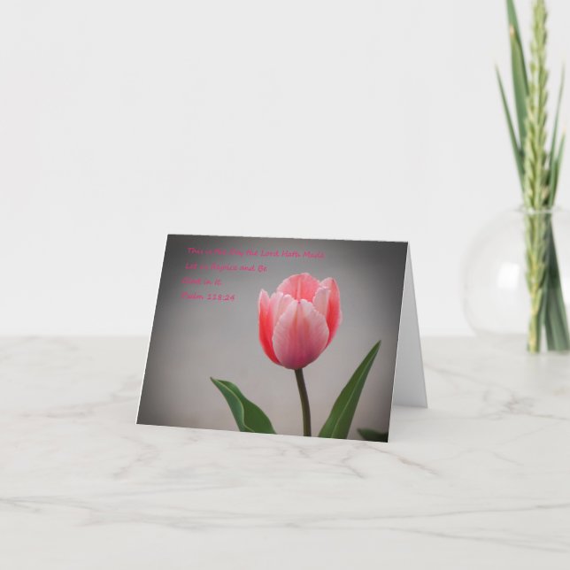 Tulips and Scripture Card (Front)