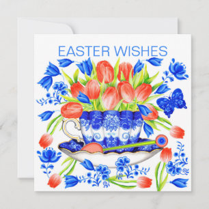Tulips and Teacup Spring card