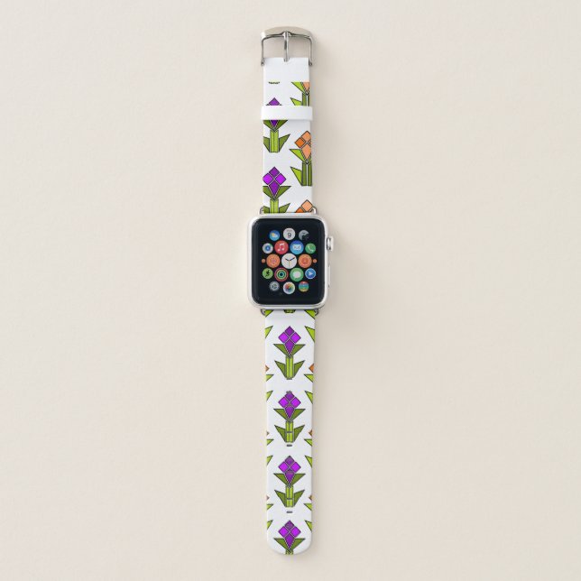 Tulips Apple Watch Band (Front)