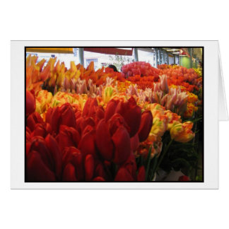 Tulips at Pike Place Public Market, Seattle Cards